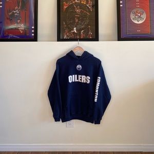 Vintage Y2K Edmonton Oilers Bulletin Hoodie